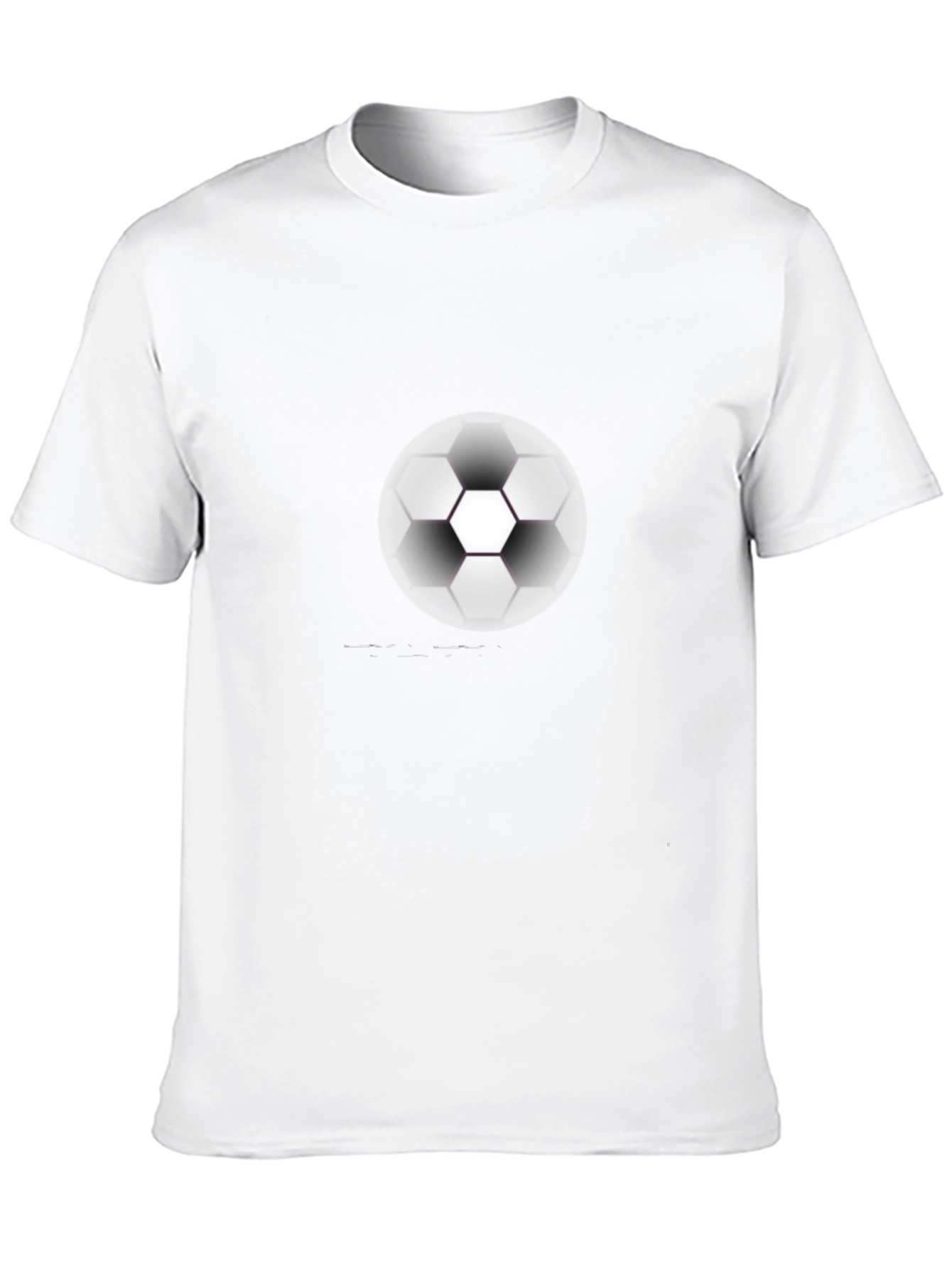 Soccer Ball Graphic Tee - Black Cotton Comfort
