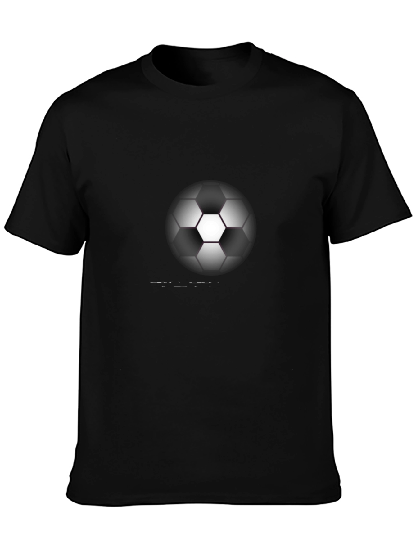 Soccer Ball Graphic Tee - Black Cotton Comfort