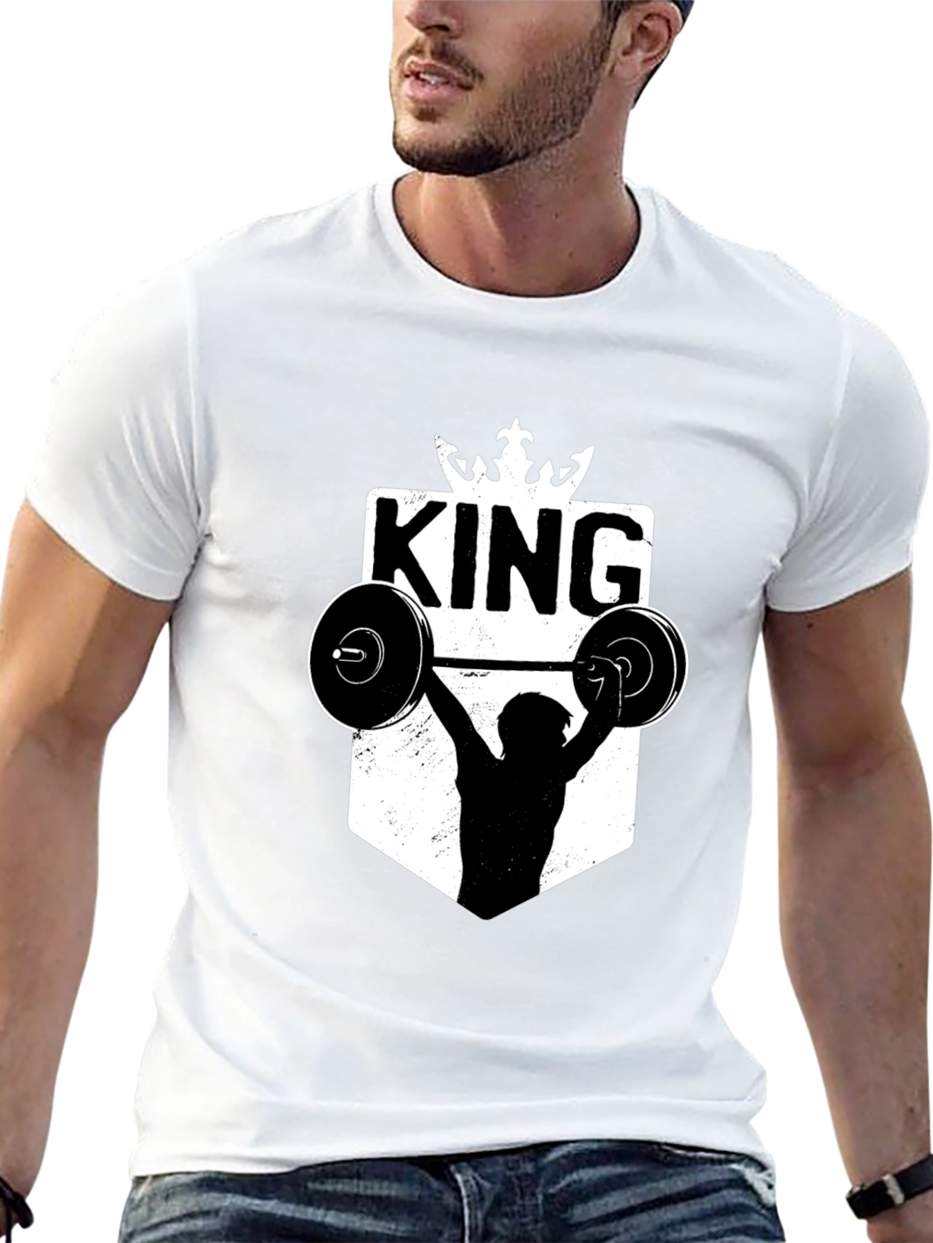 King Weightlifting T-Shirt - Fitness Power!
