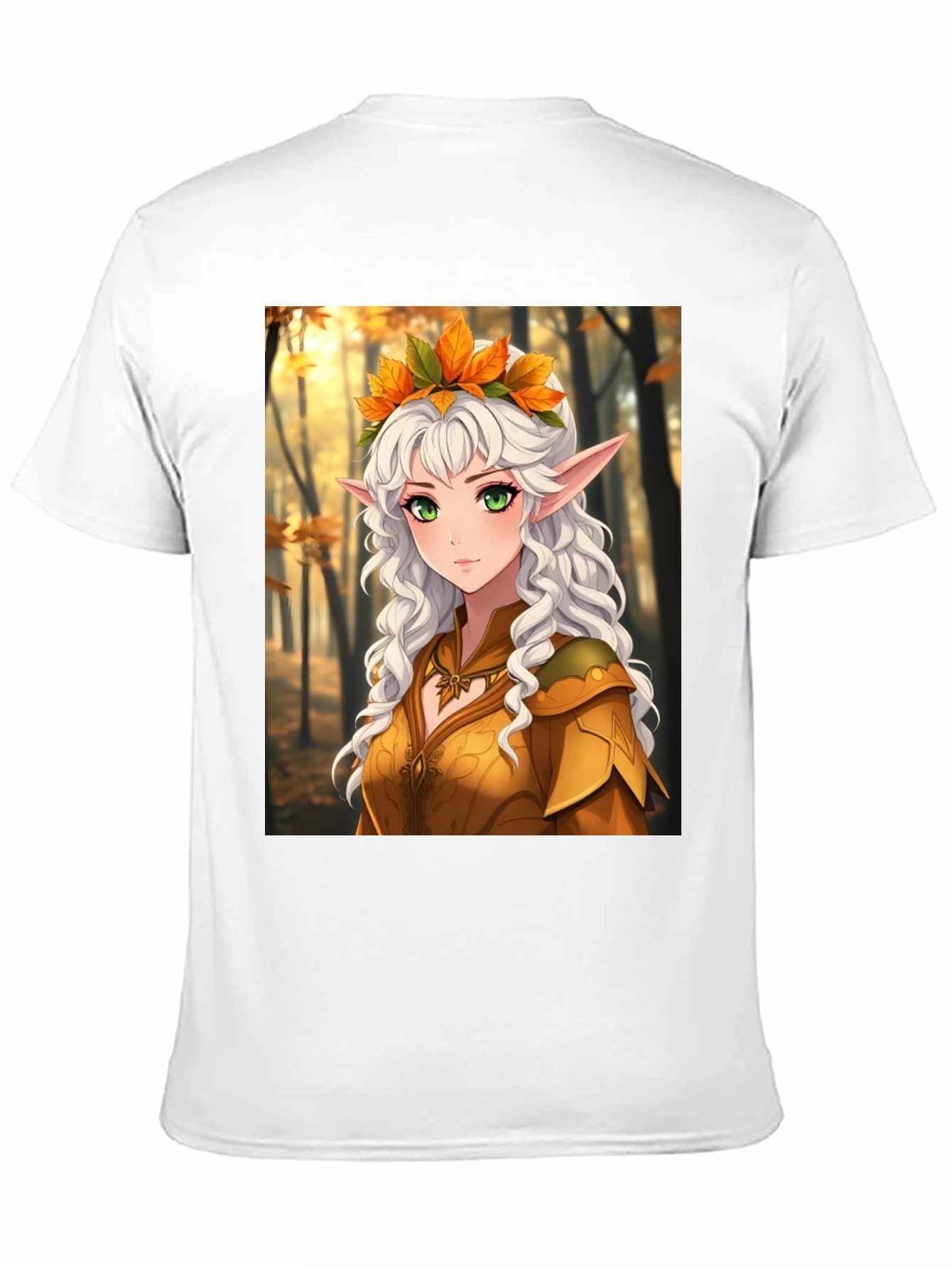 Autumn Elf Graphic Tee - Fantasy Style T-Shirt