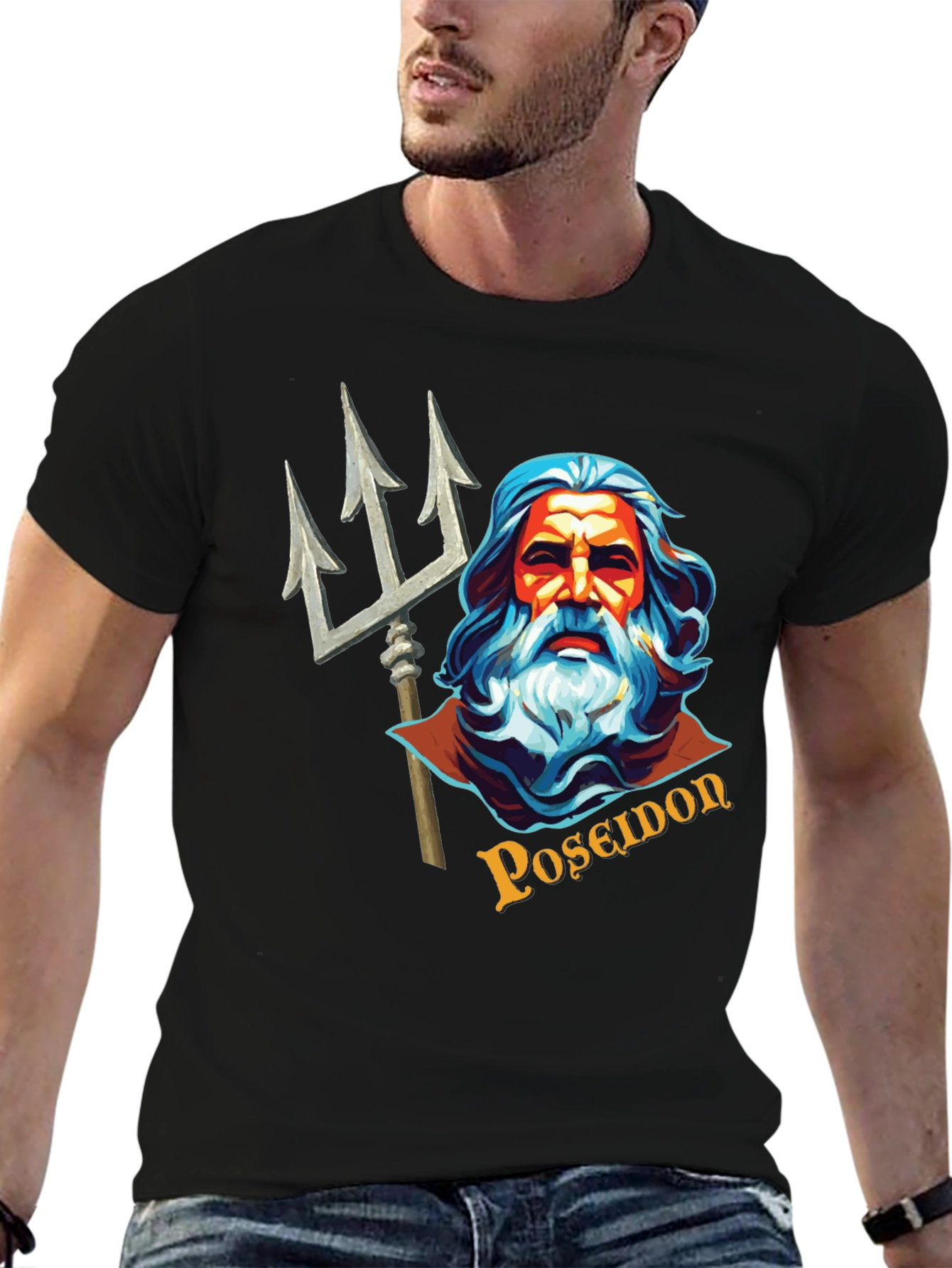 Poseidon Graphic Tee - Mythical Sea God T-Shirt