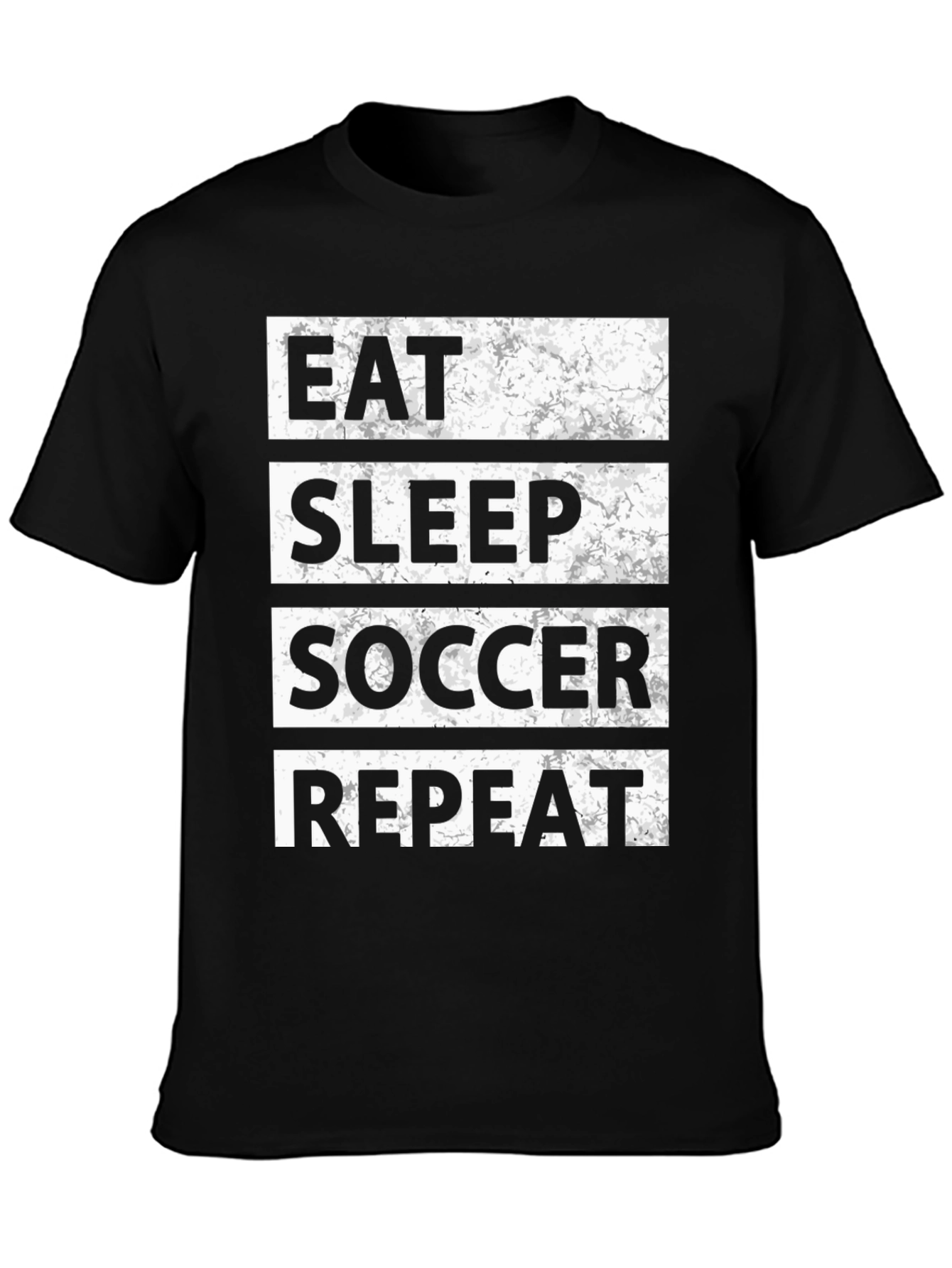 Eat Sleep Soccer Repeat T-Shirt - Black Graphic Tee