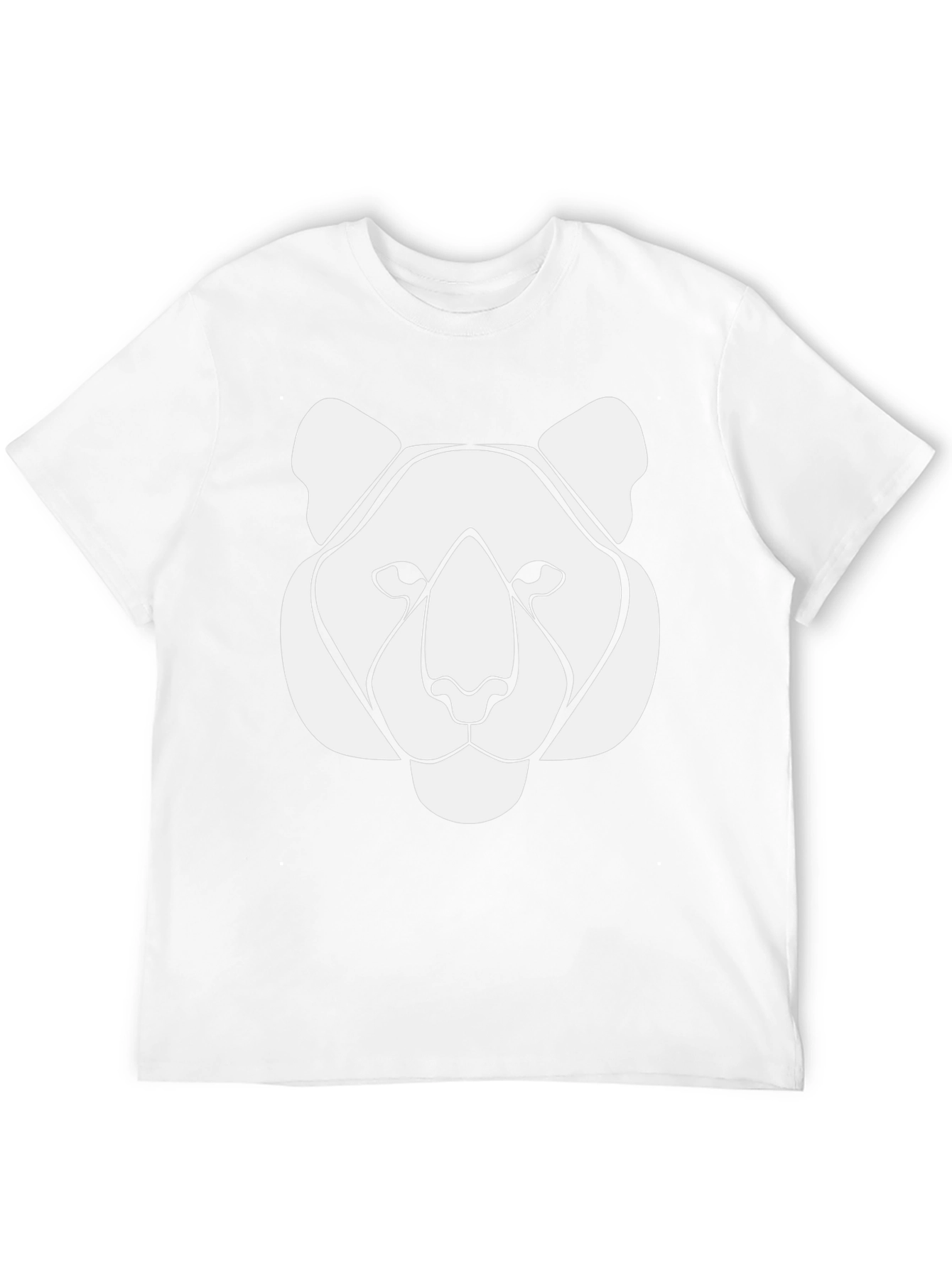 Abstract Lion Graphic Tee - Black Cotton T-Shirt