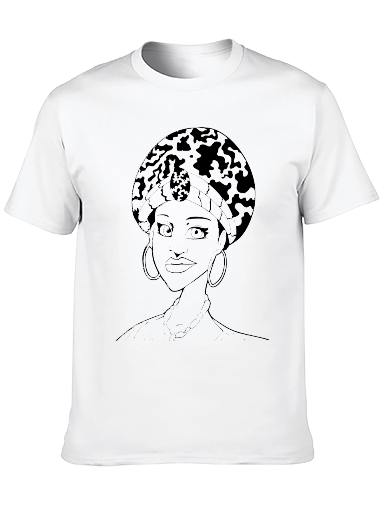 Afro Queen Graphic Tee - Stylish Black T-Shirt