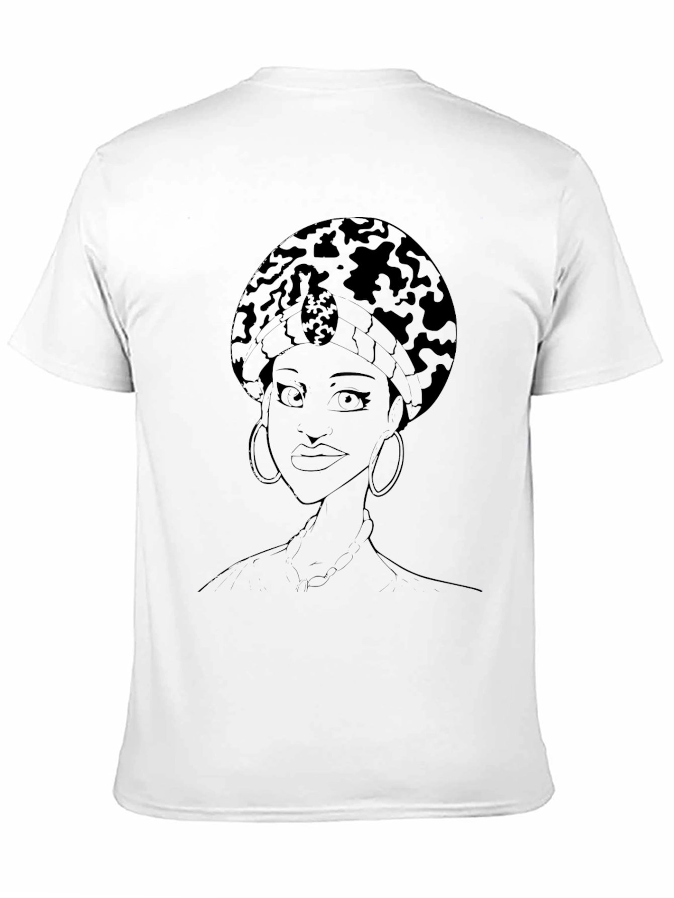Afro Queen Graphic Tee - Stylish Black T-Shirt