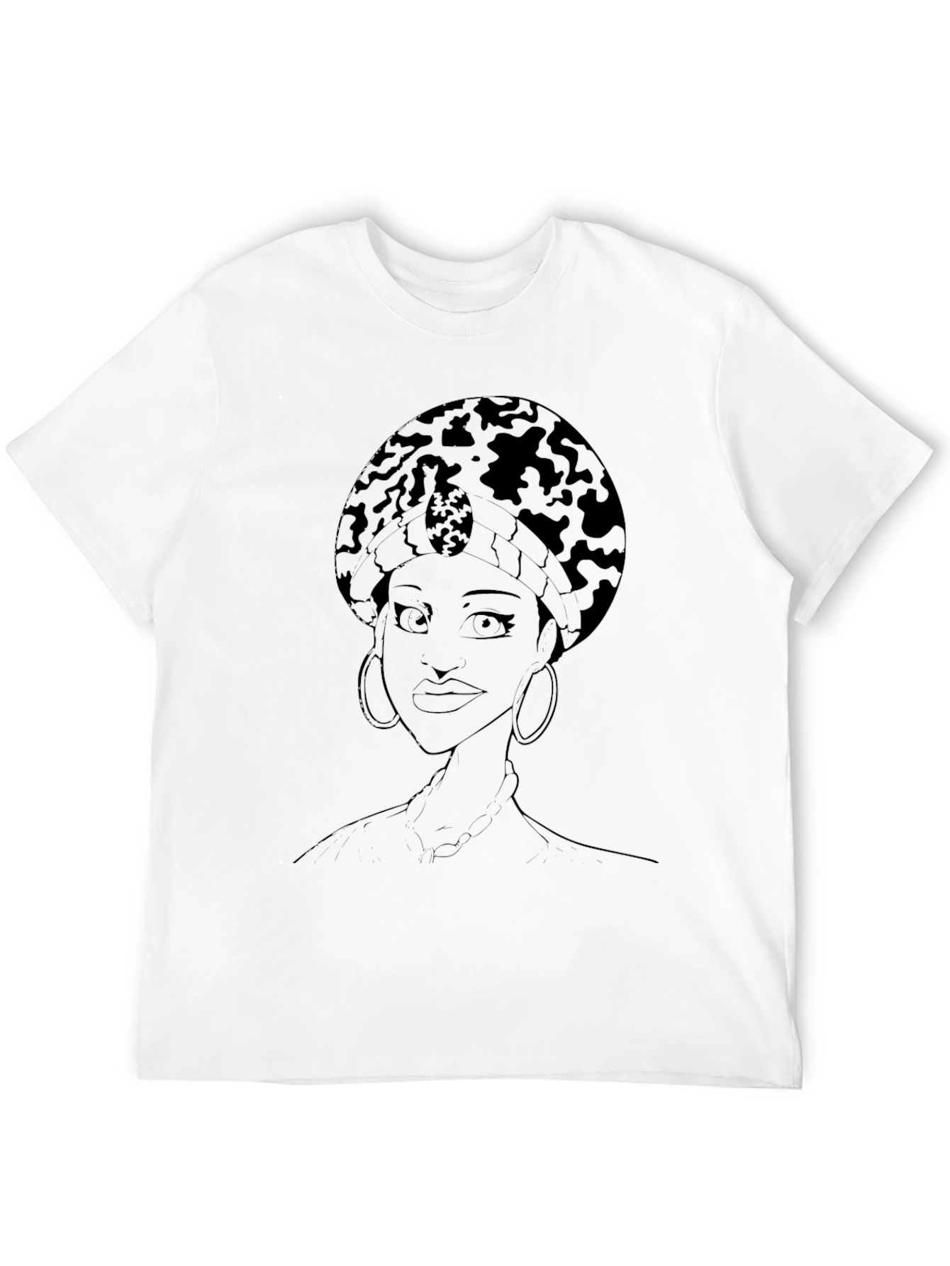 Afro Queen Graphic Tee - Stylish Black T-Shirt