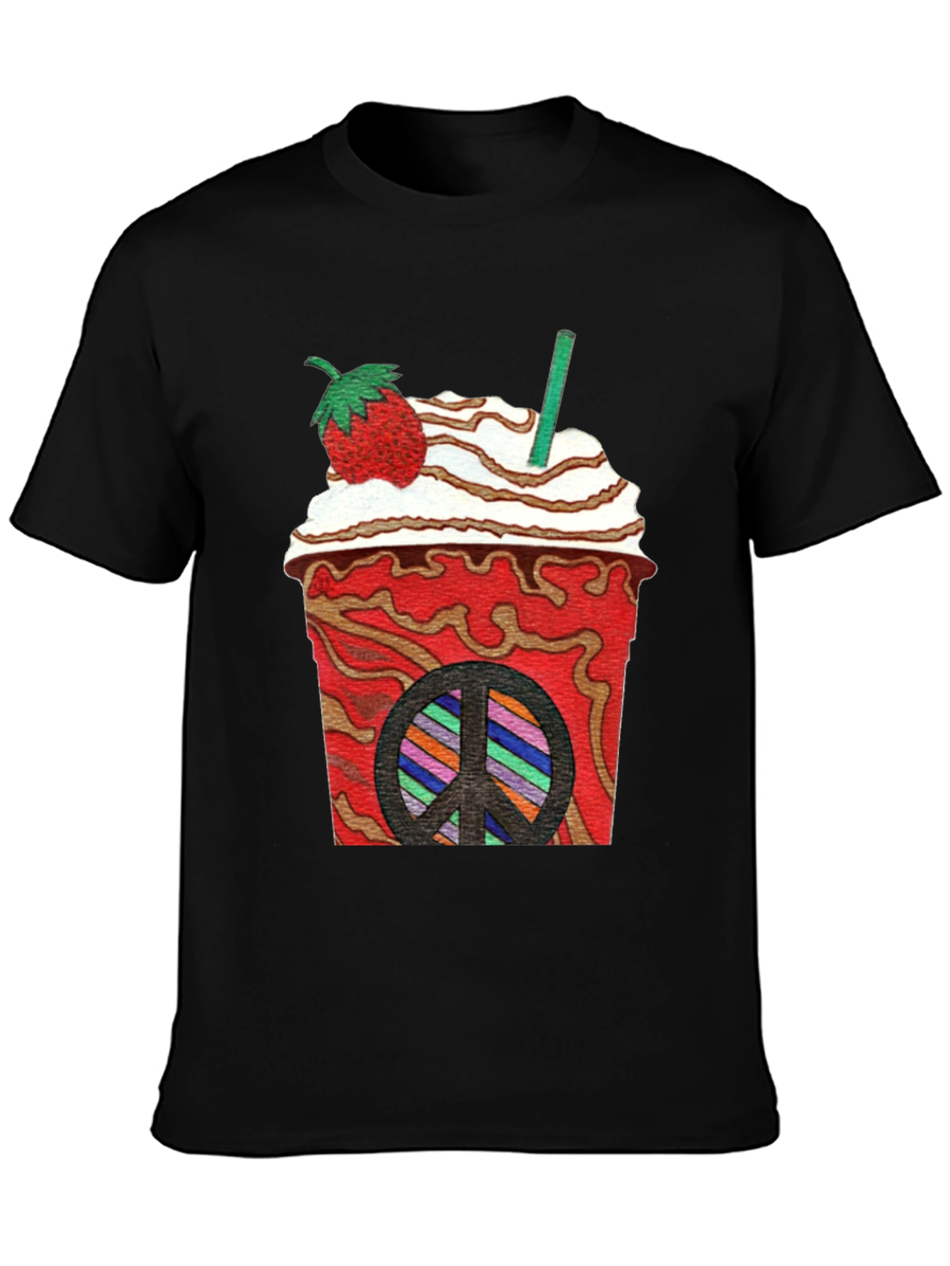 Strawberry Peace Sign T-Shirt