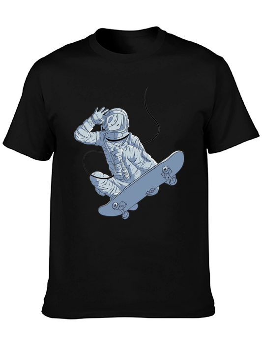 Astronaut Skateboarder Graphic T-Shirt