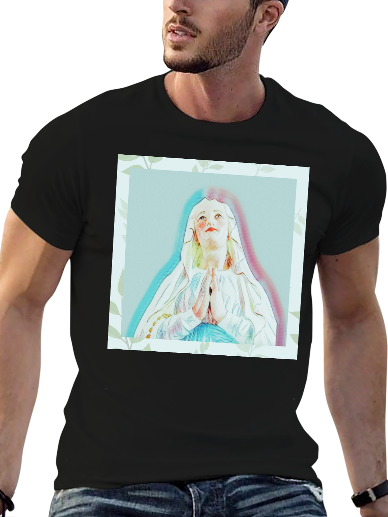Religious Art T-Shirt - Virgin Mary Graphic Tee