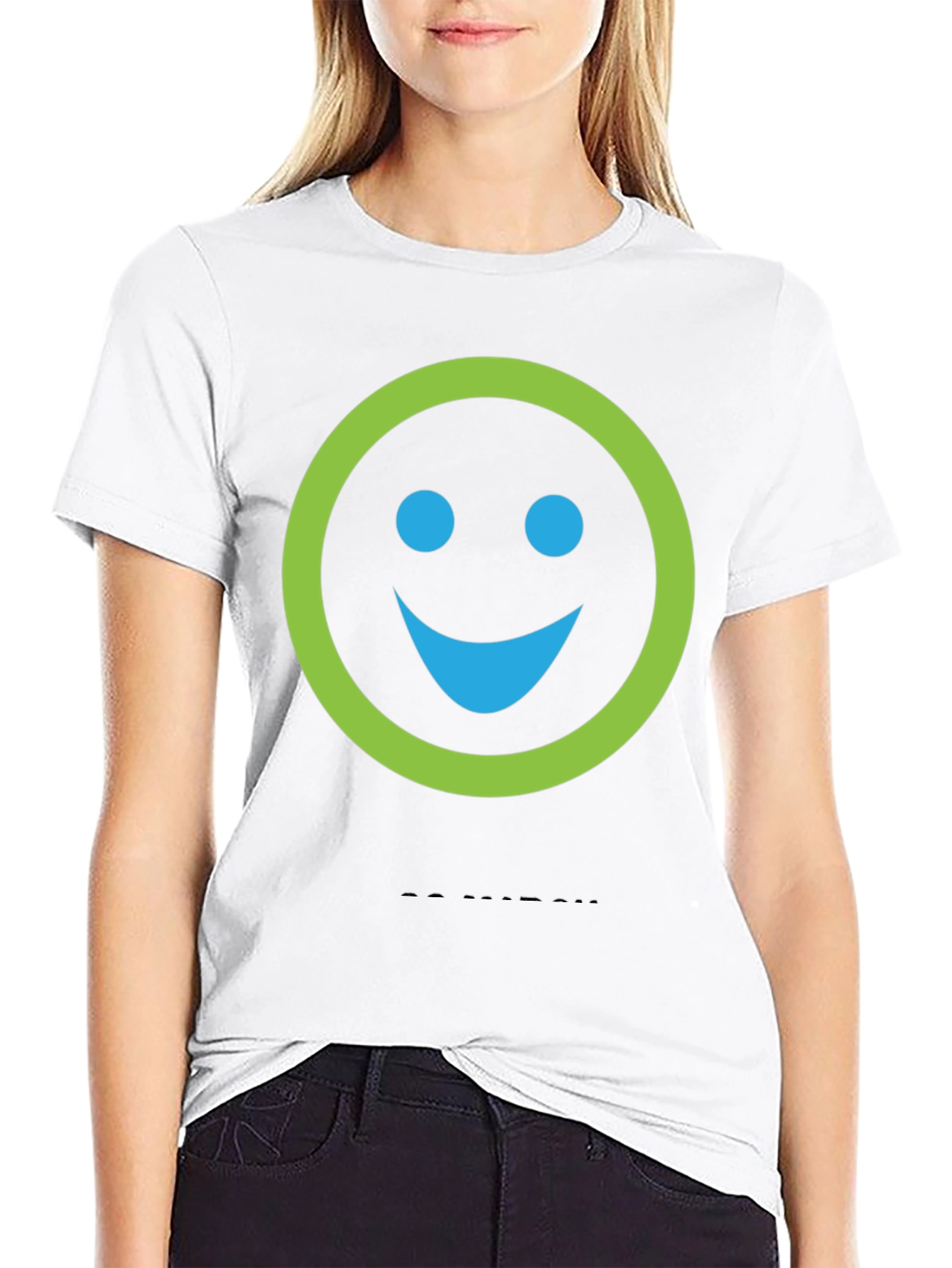 Smiley Face Graphic Tee - Casual Comfort