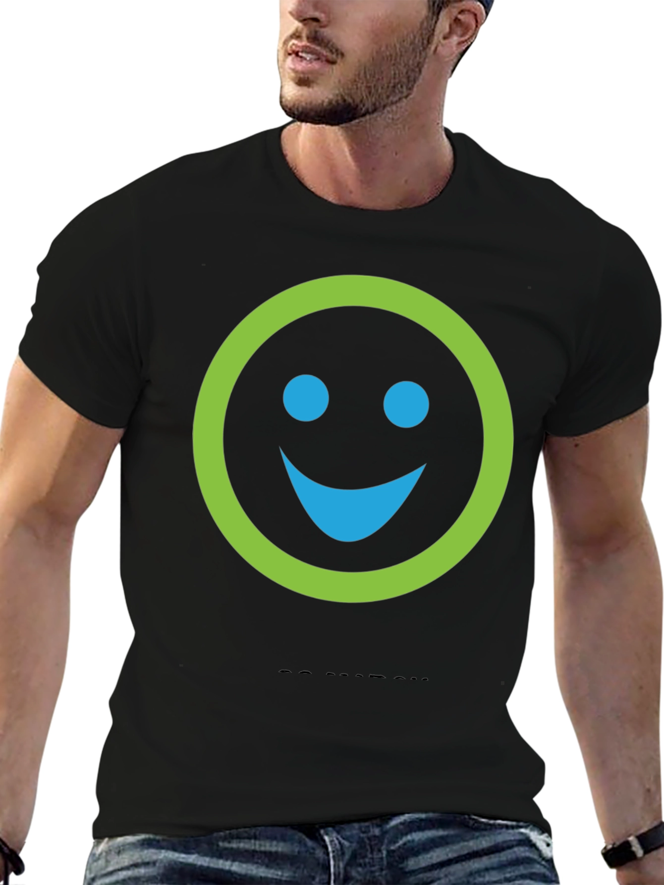 Smiley Face Graphic Tee - Casual Comfort