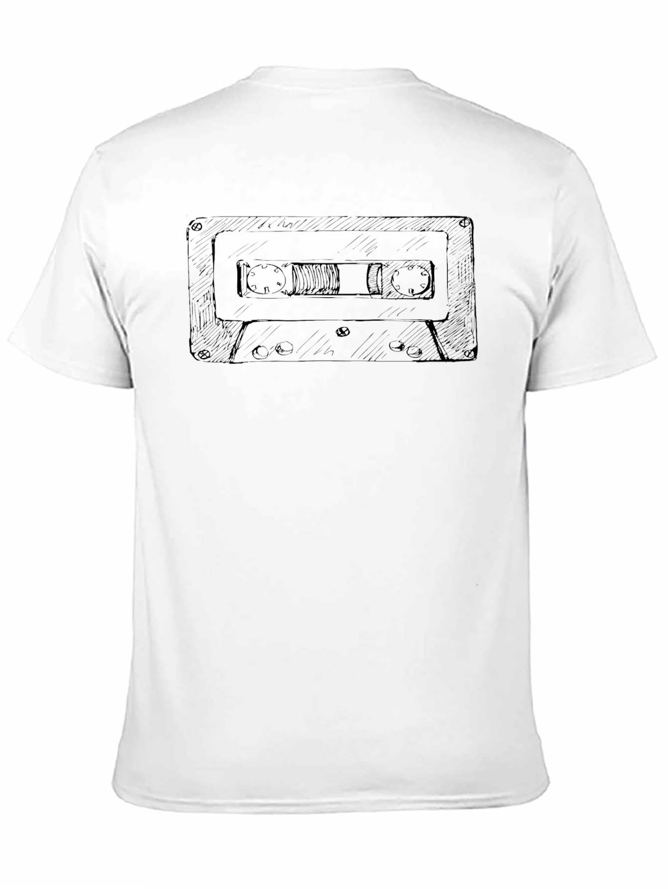 Retro Cassette Tape Graphic Black T-Shirt