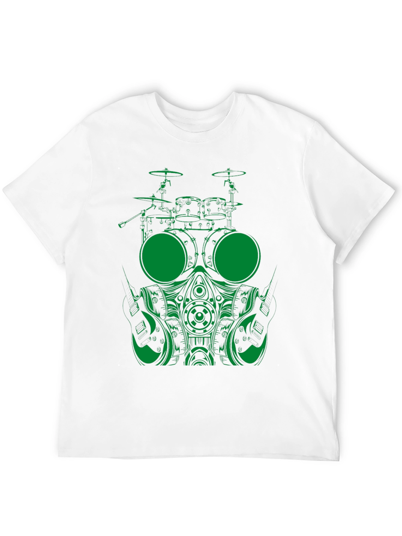 Drummer Gas Mask Graphic Tee - Black