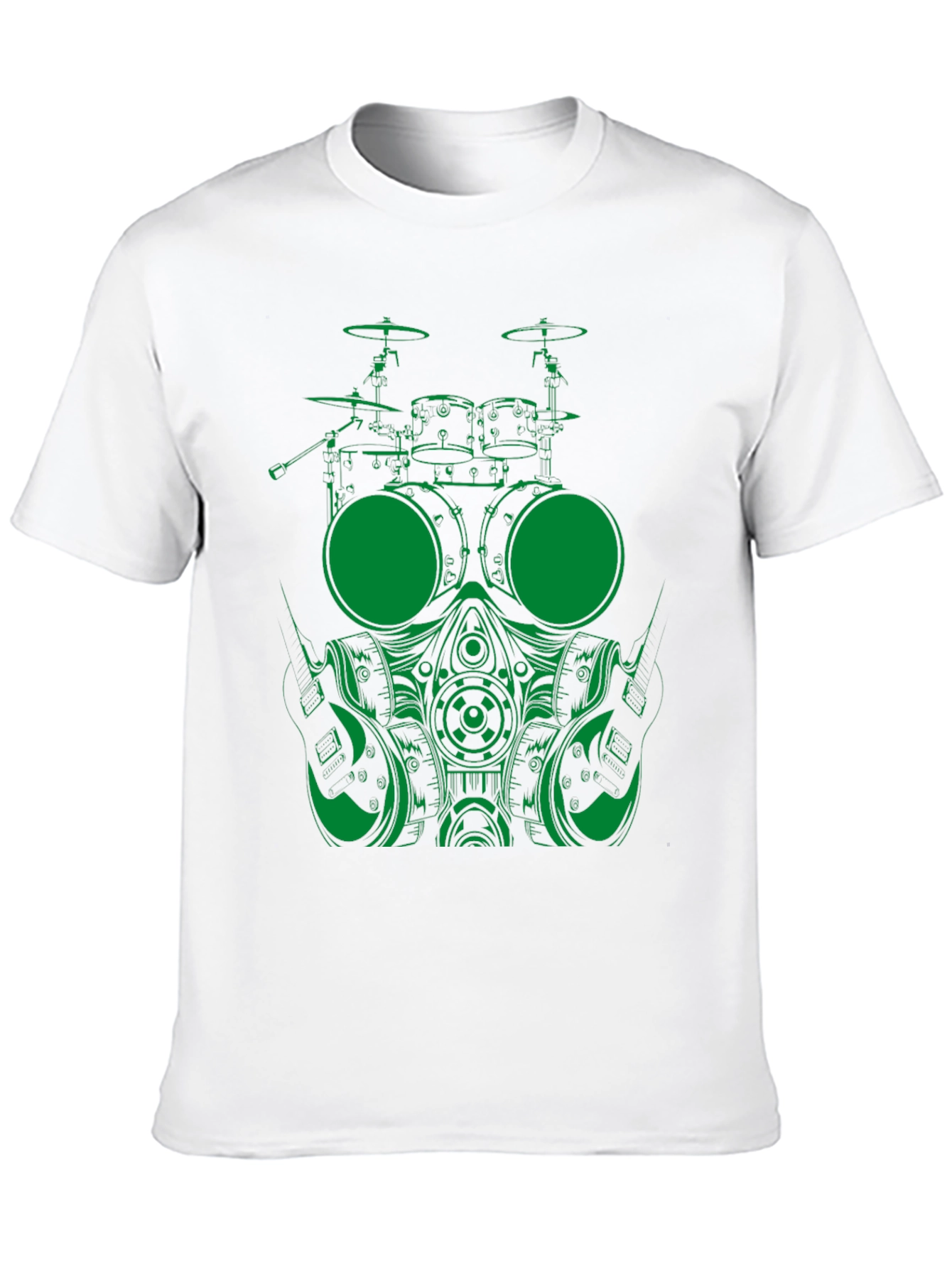 Drummer Gas Mask Graphic Tee - Black