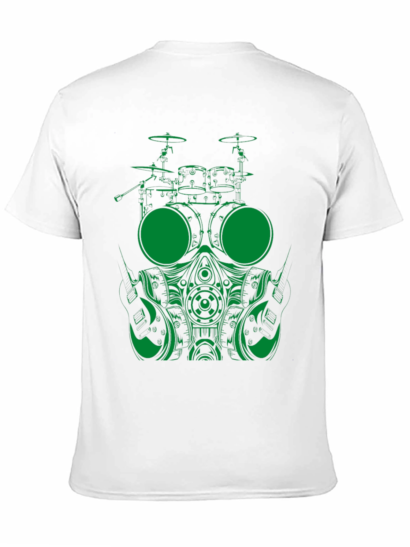 Drummer Gas Mask Graphic Tee - Black