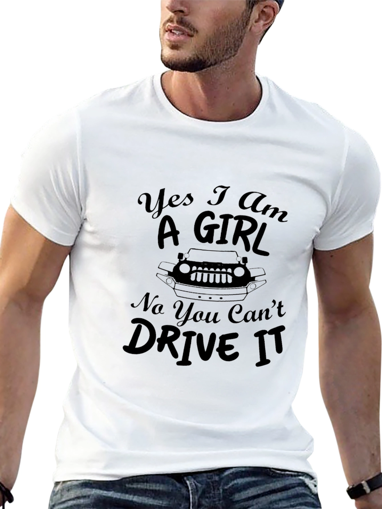 Yes I Am A Girl Jeep T-Shirt