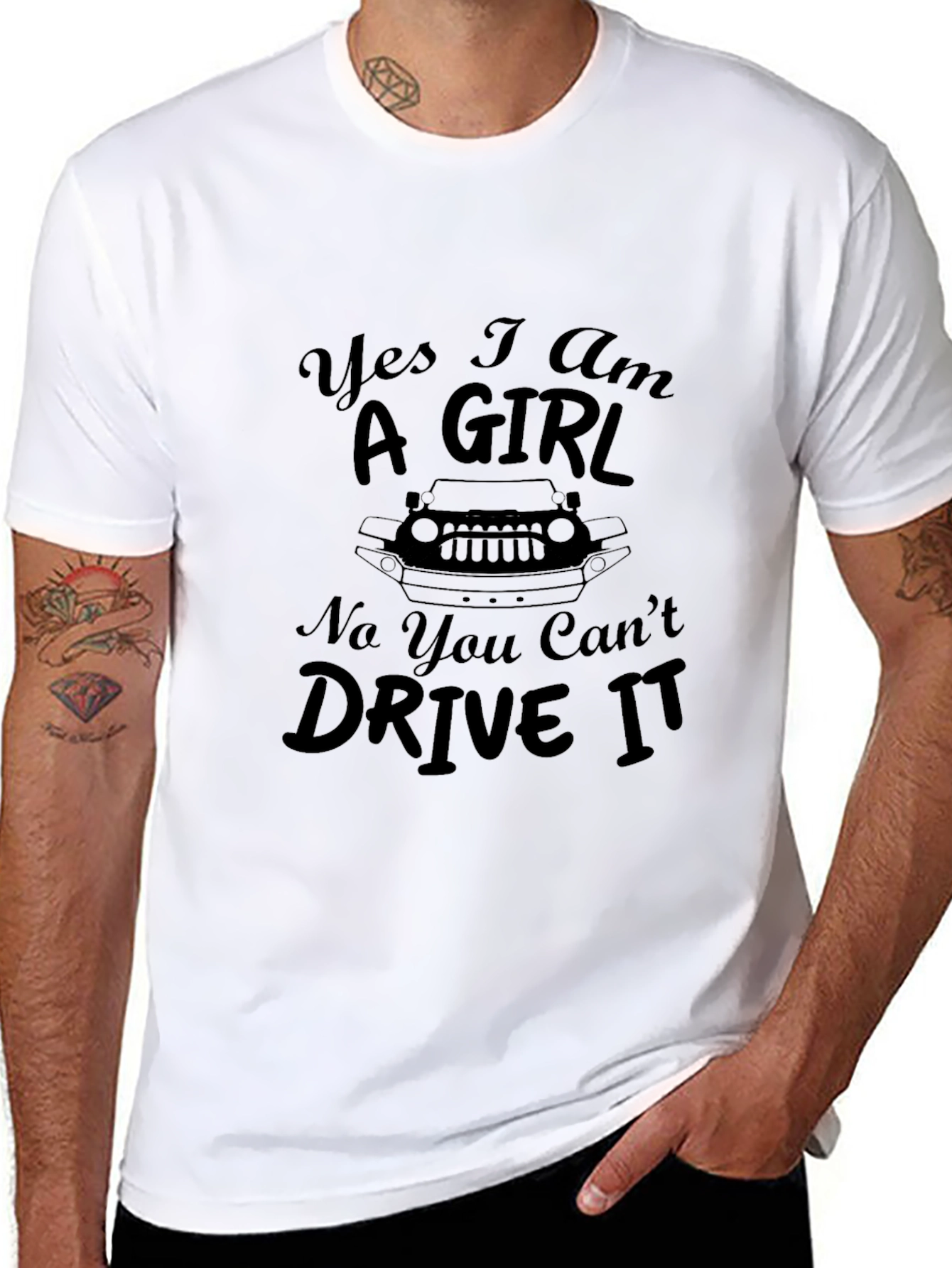 Yes I Am A Girl Jeep T-Shirt