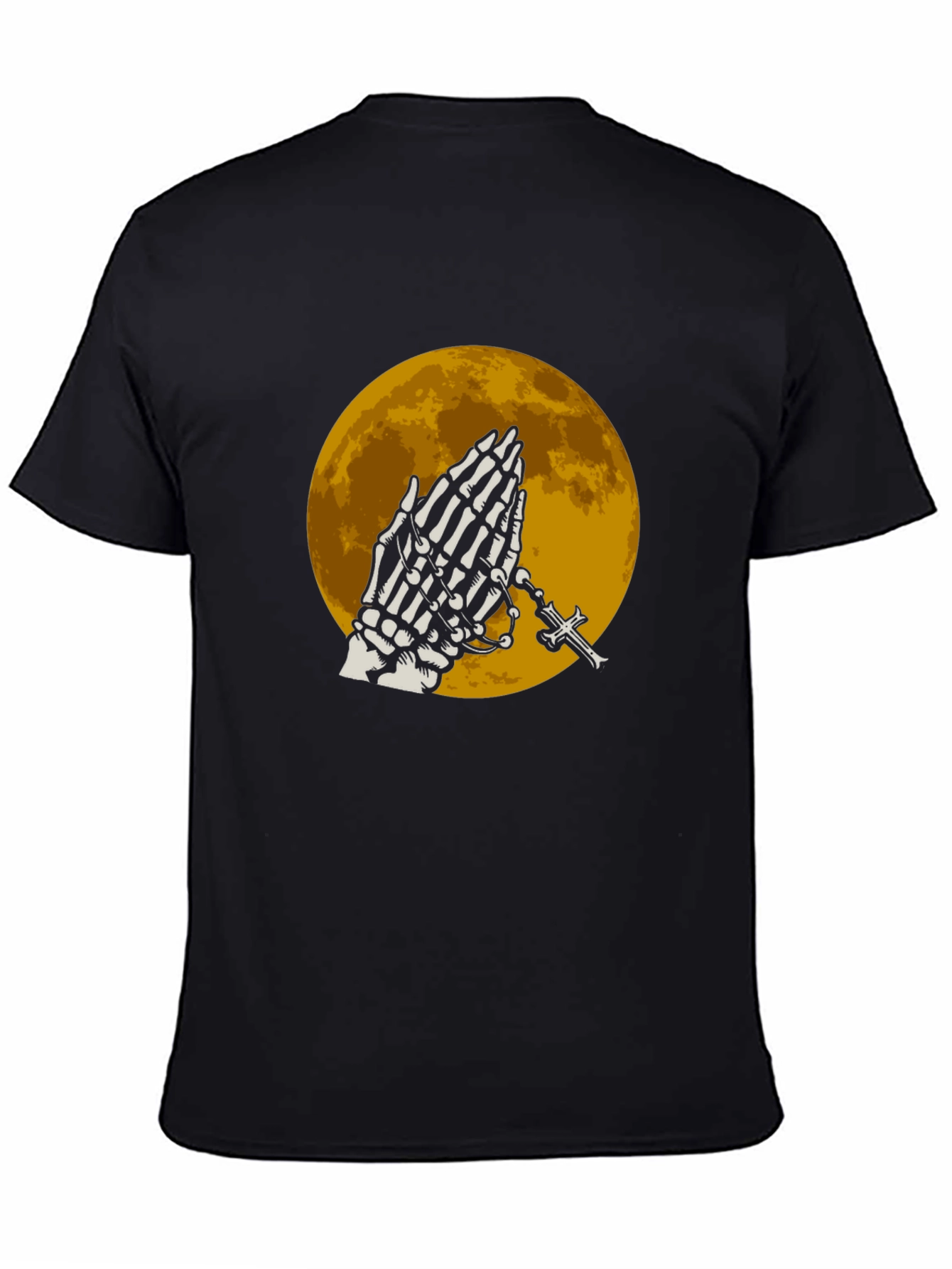 Skeleton Praying Hands T-Shirt - Black
