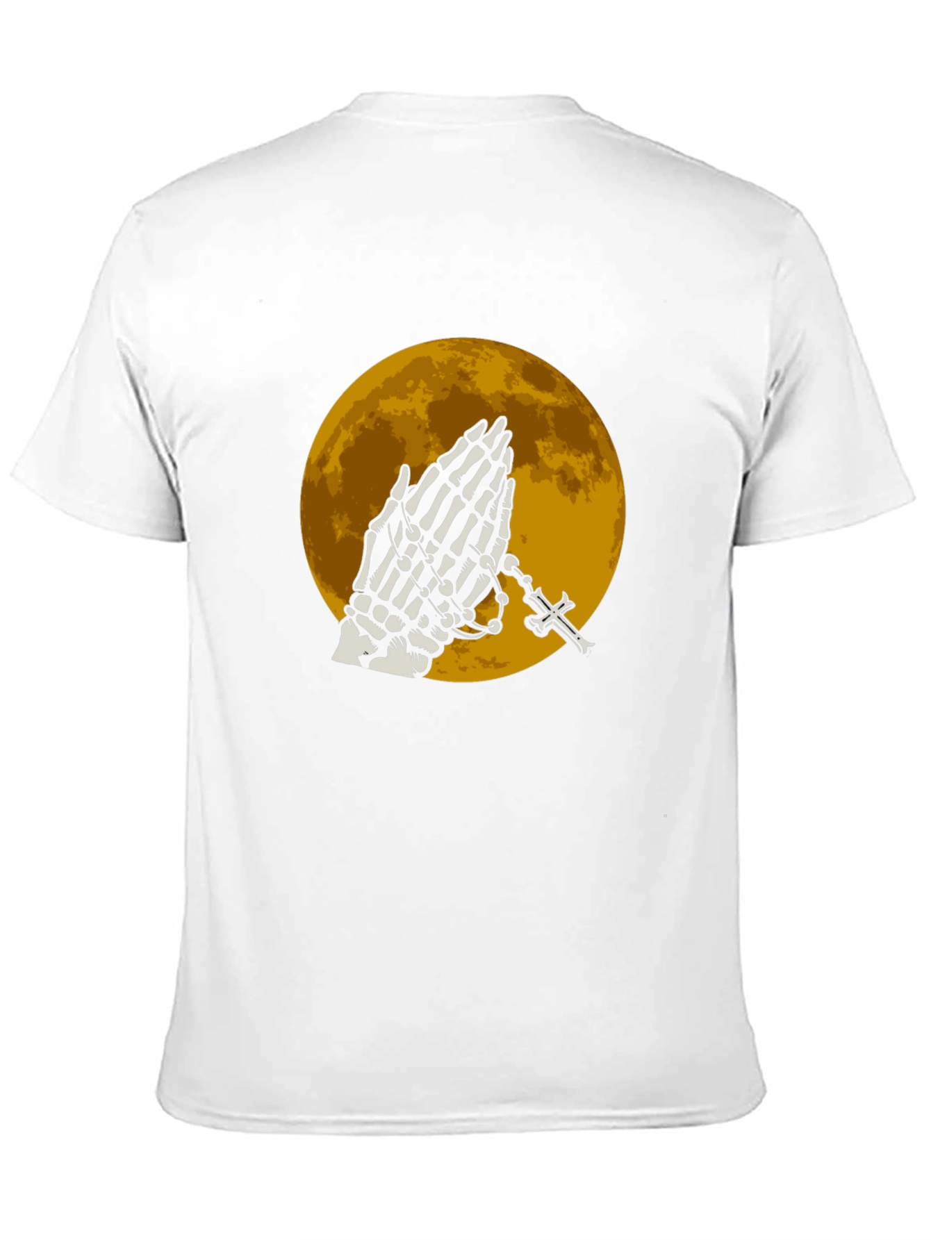 Skeleton Praying Hands T-Shirt - Black