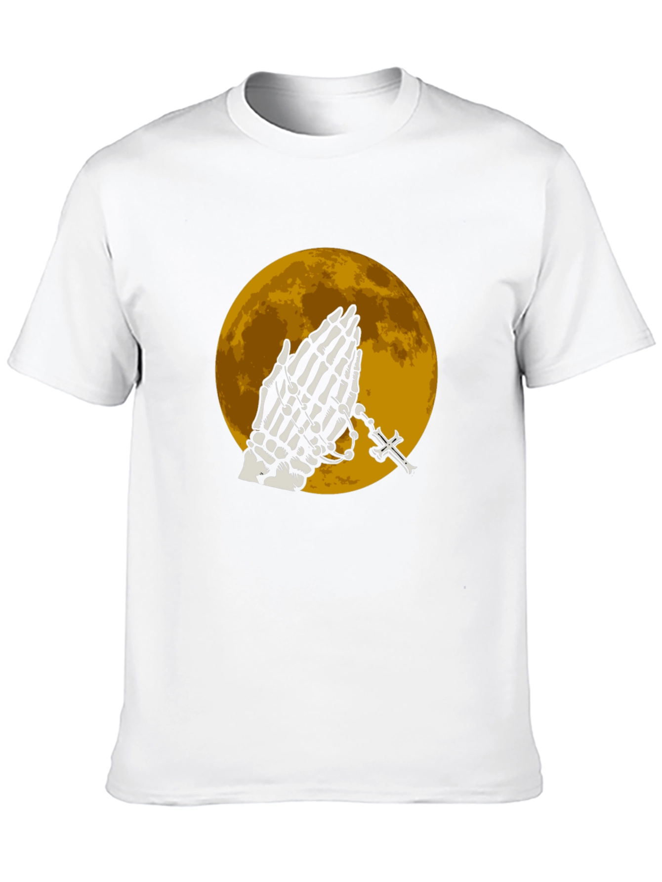 Skeleton Praying Hands T-Shirt - Black