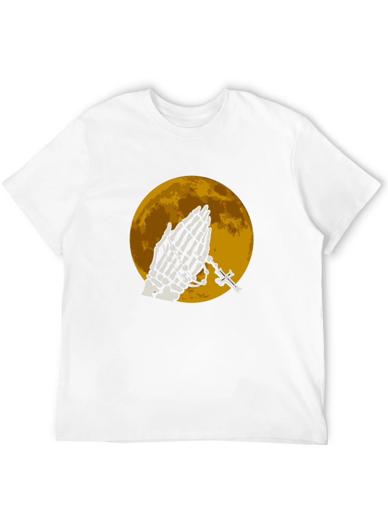 Skeleton Praying Hands T-Shirt - Black