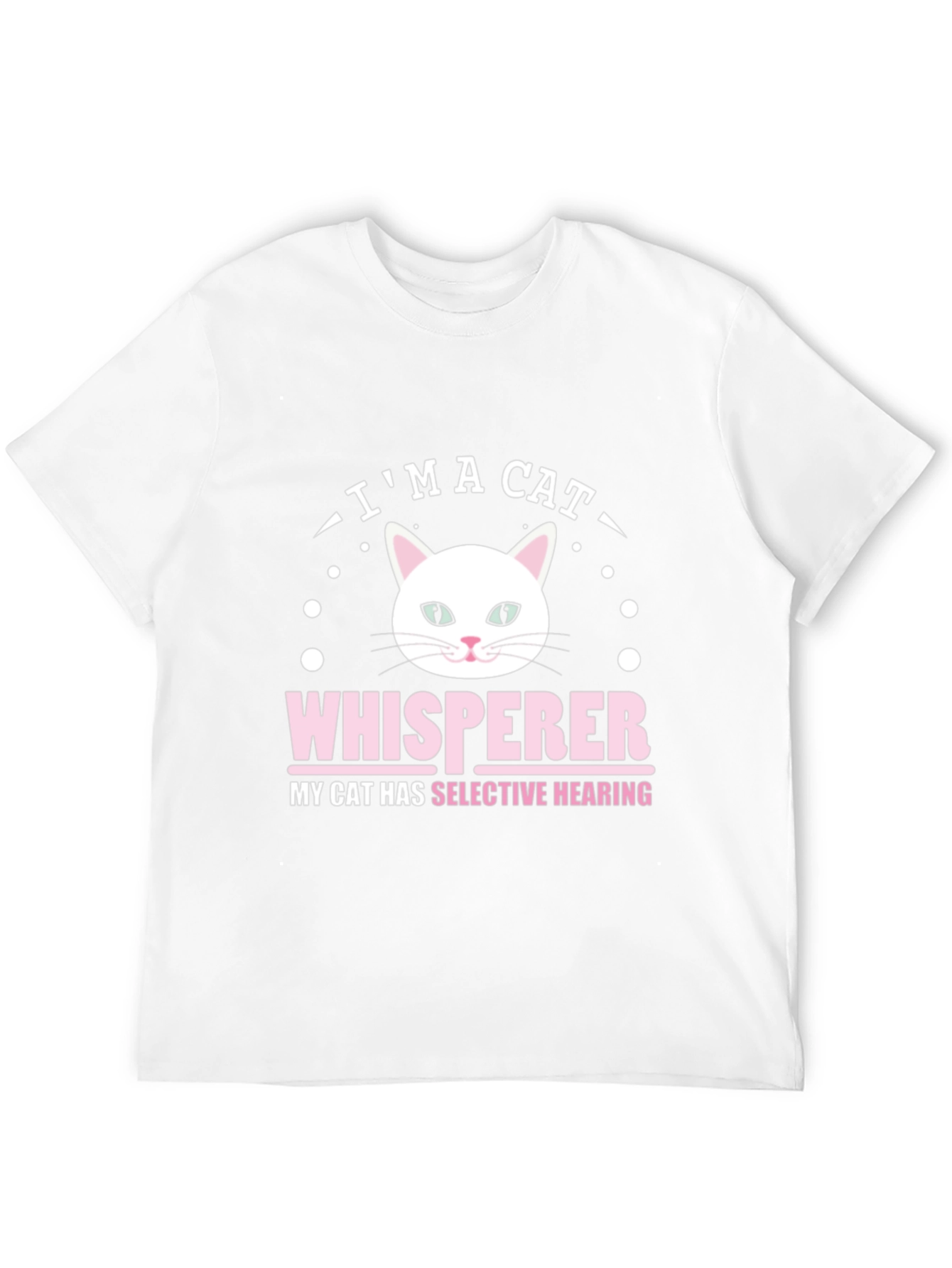 Cat Whisperer Graphic Tee - Black Cotton T-Shirt
