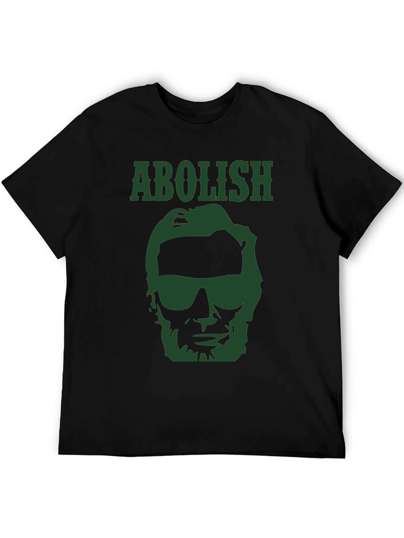 Abolish Lincoln T-Shirt - Green Graphic Print Tee