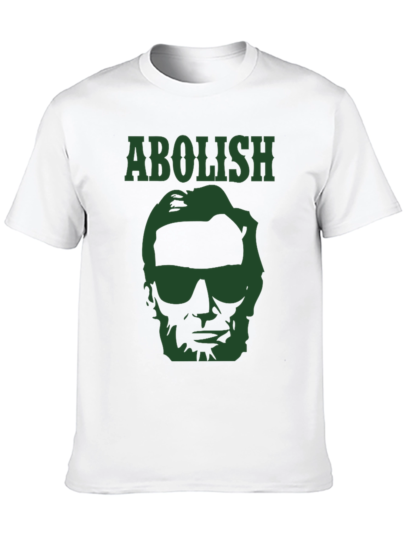 Abolish Lincoln T-Shirt - Green Graphic Print Tee