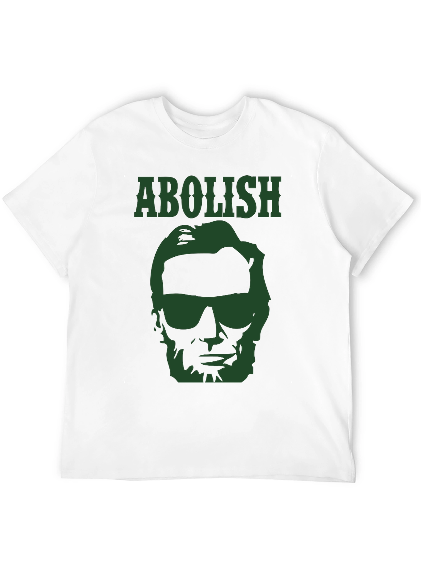 Abolish Lincoln T-Shirt - Green Graphic Print Tee
