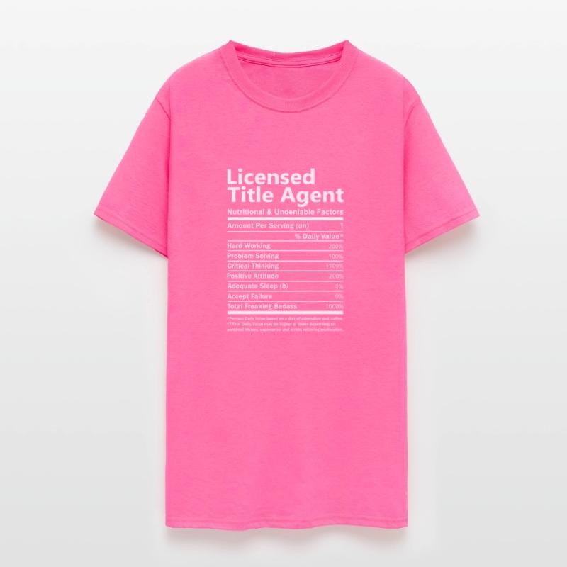 Licensed Title Agent T Shirt - Nutritional And Und