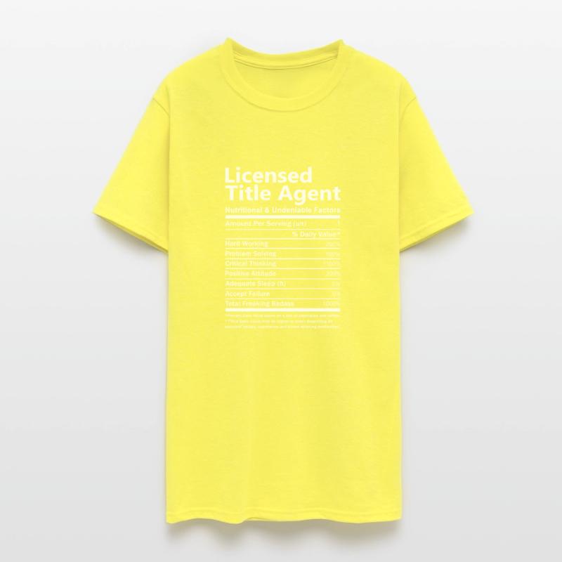 Licensed Title Agent T Shirt - Nutritional And Und