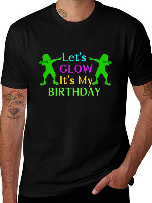 Glow Birthday Party T-Shirt - Lets Glow Its My Birthday Tee