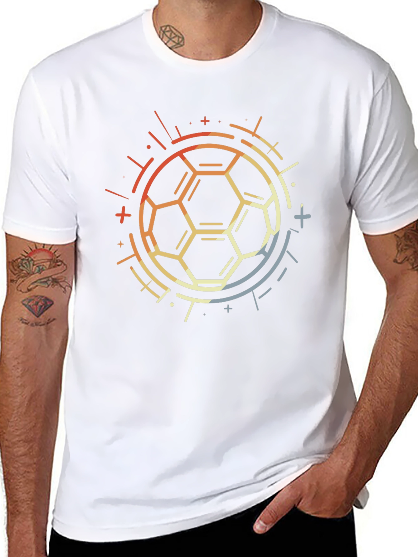 Geometric Soccer Ball Graphic Tee