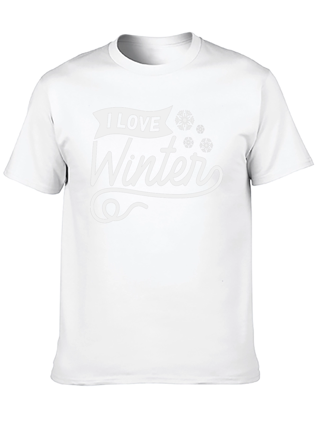 I Love Winter Black T-Shirt