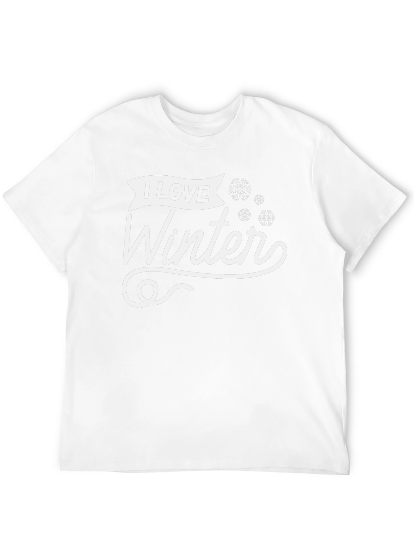 I Love Winter Black T-Shirt
