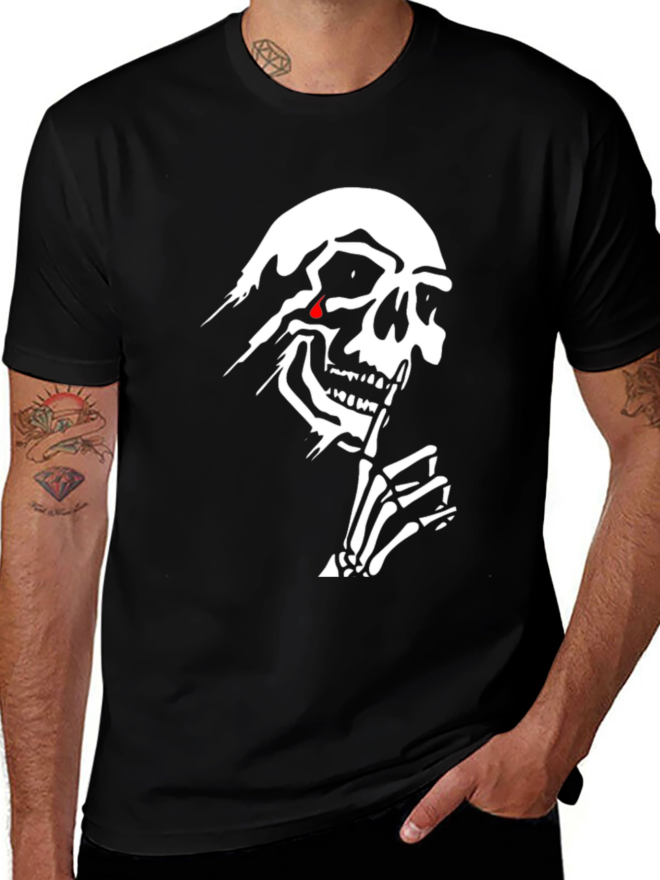 Skull Graphic Tee - Mens Black T-Shirt