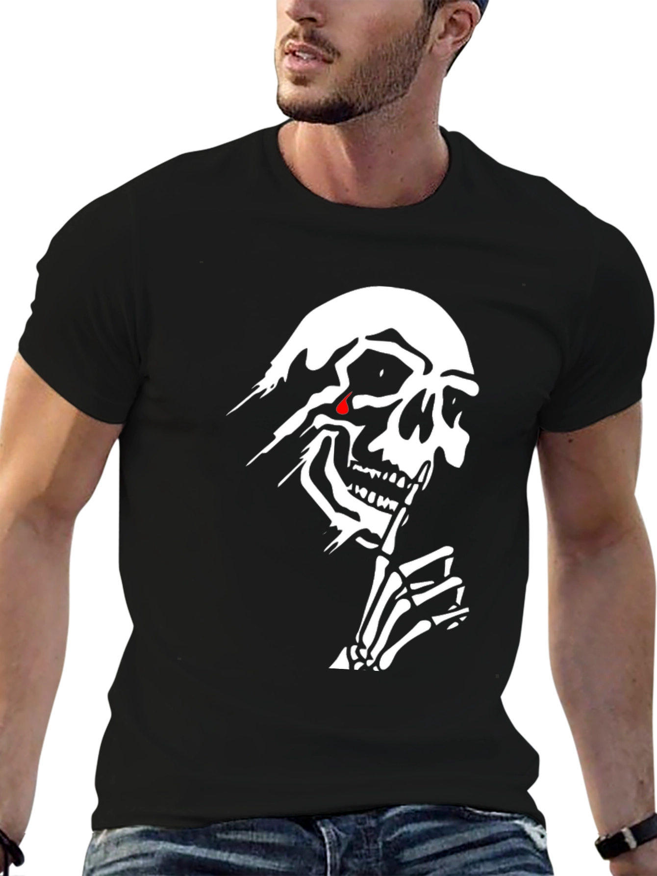Skull Graphic Tee - Mens Black T-Shirt