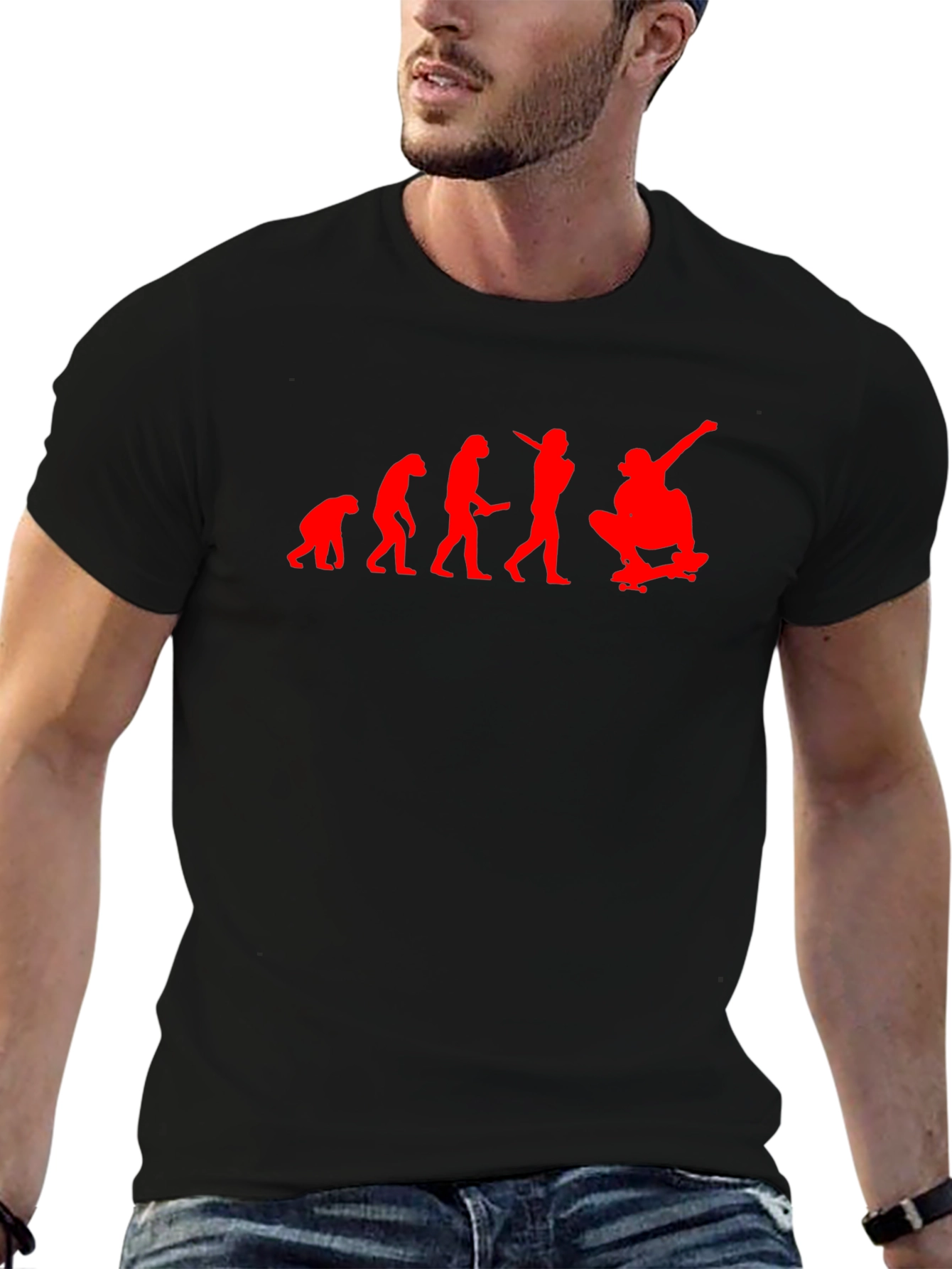 Evolution Skateboard T-Shirt - Black Cotton Tee