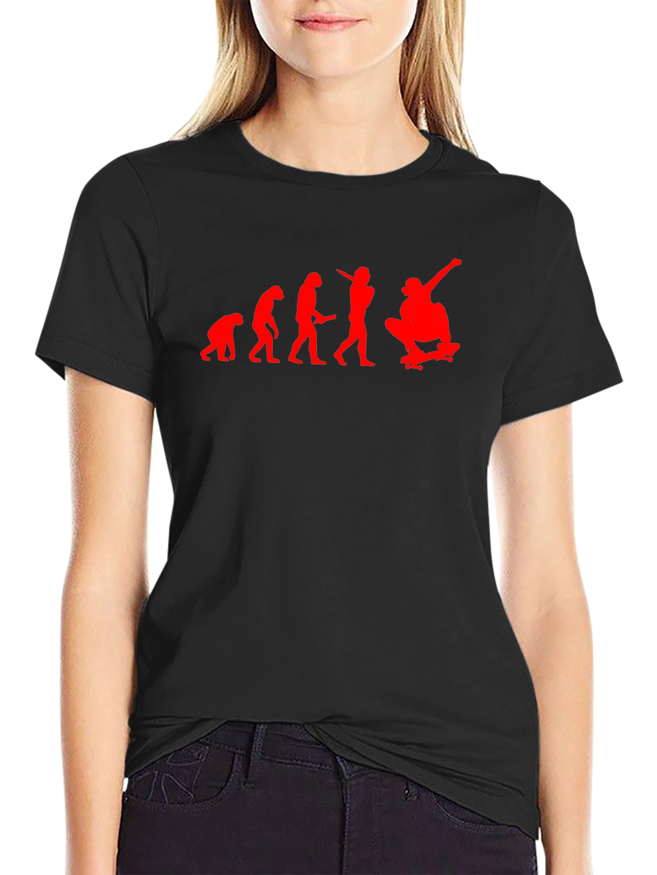 Evolution Skateboard T-Shirt - Black Cotton Tee