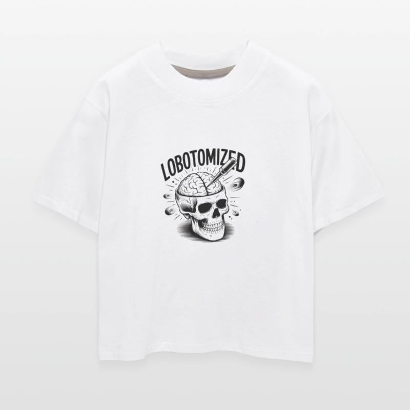 Lobotomy Skull Tattoo Art Tee - Vintage Horror Ana