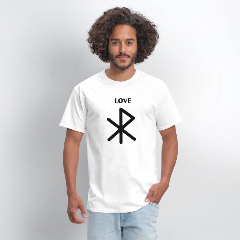 Love Viking runes with text LOVE