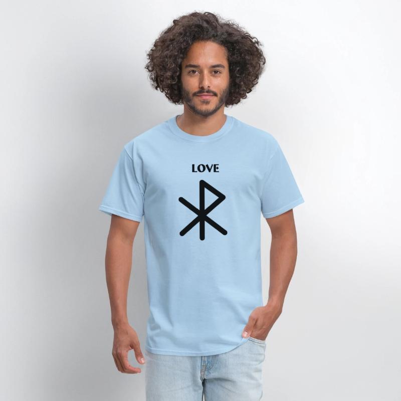 Love Viking runes with text LOVE