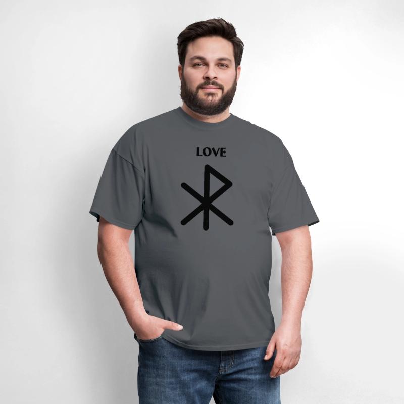 Love Viking runes with text LOVE