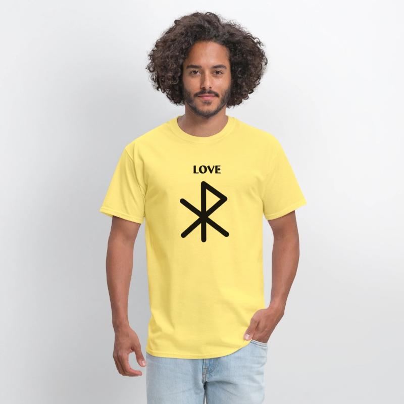 Love Viking runes with text LOVE