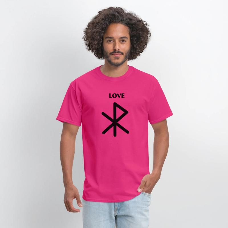 Love Viking runes with text LOVE