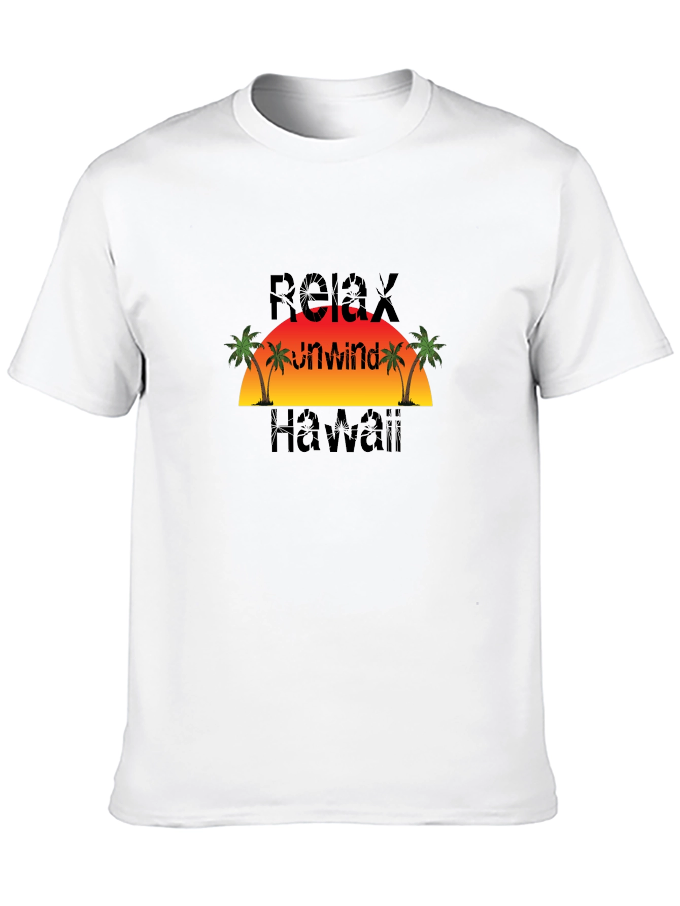 Relax Unwind Hawaii Black T-Shirt