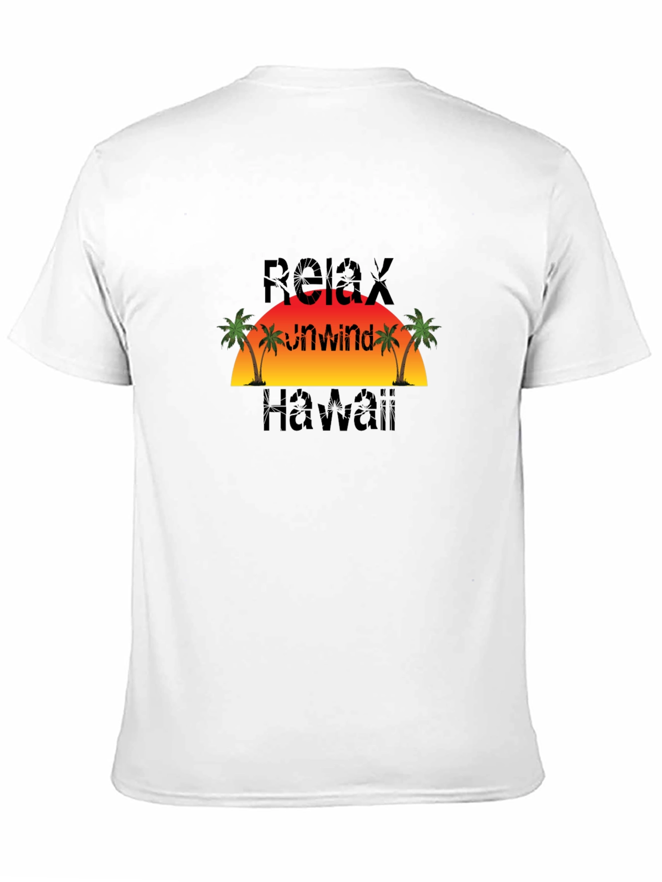 Relax Unwind Hawaii Black T-Shirt