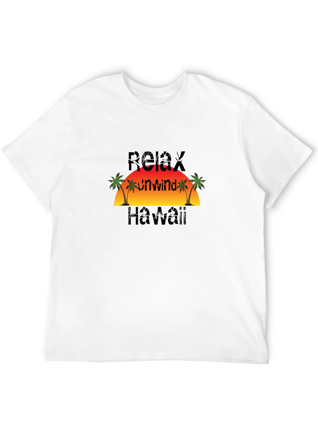 Relax Unwind Hawaii Black T-Shirt