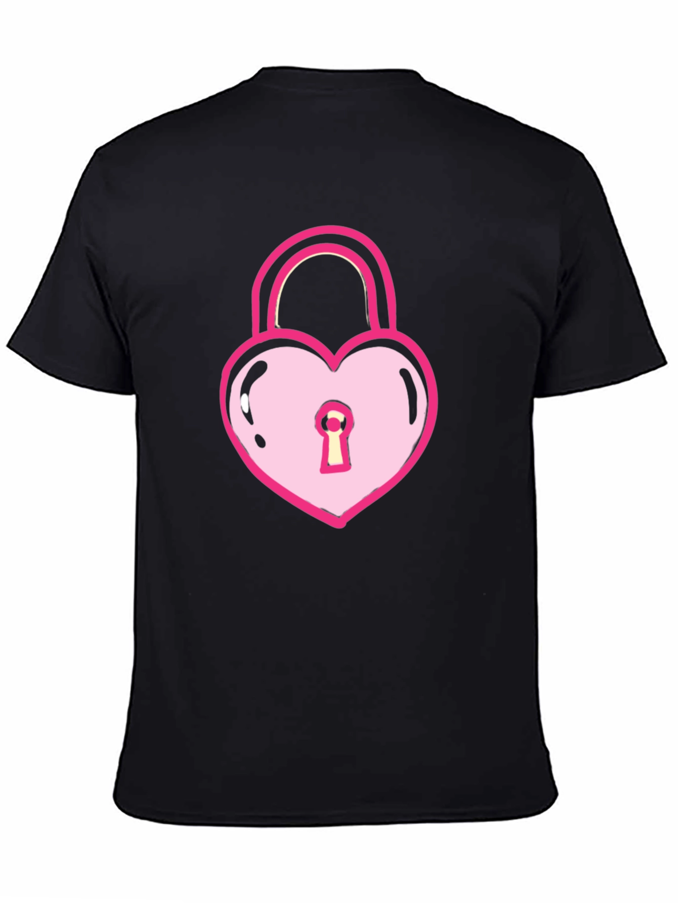 Heart Lock T-Shirt - Sweet & Edgy Style