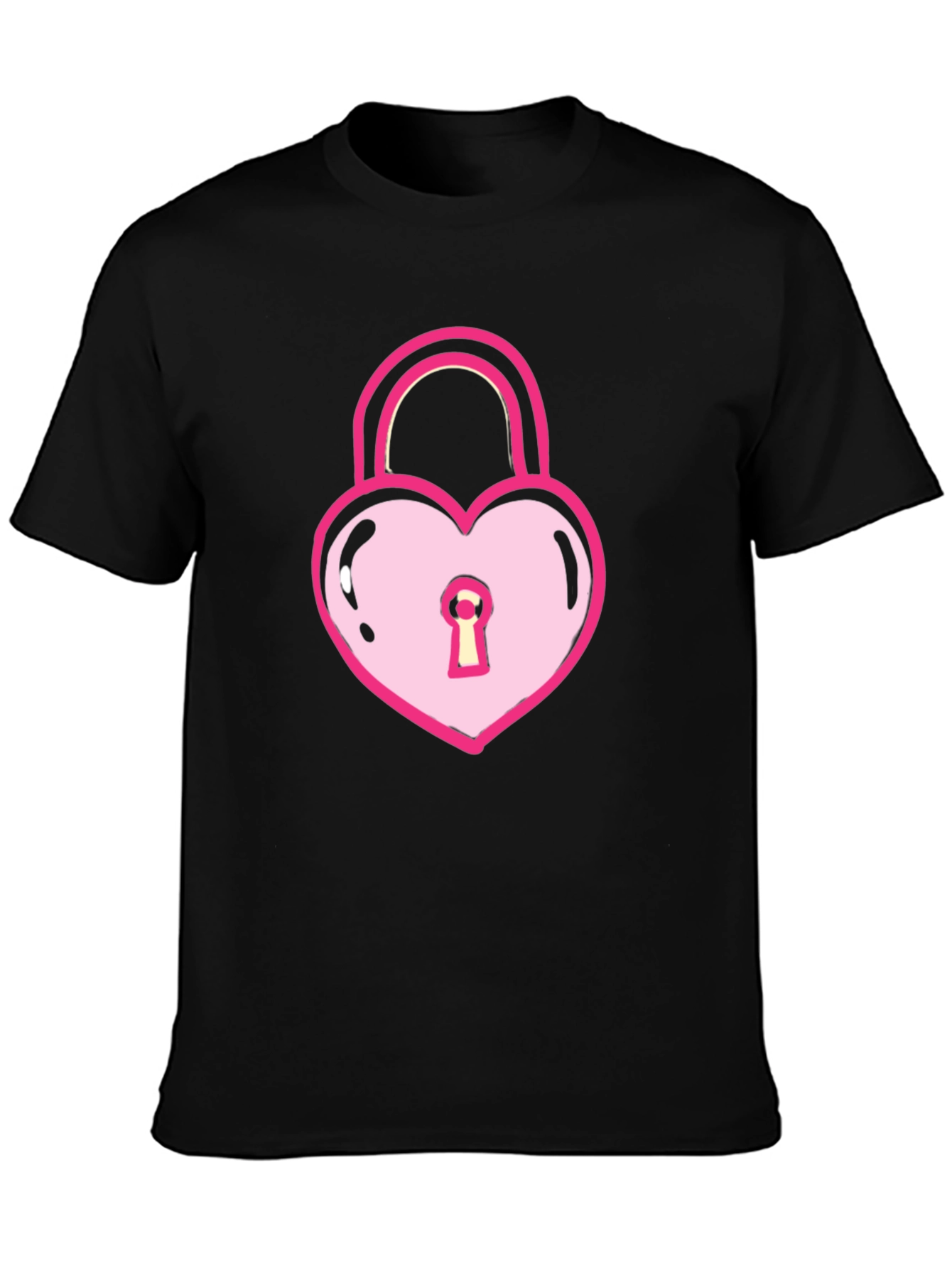 Heart Lock T-Shirt - Sweet & Edgy Style